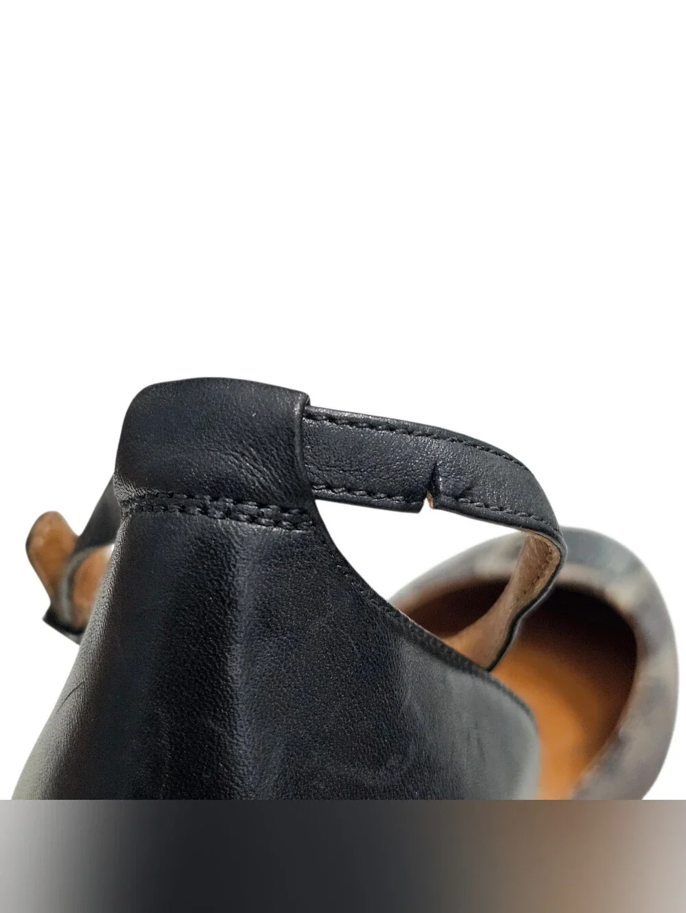 Clarks Artisan Women 7.5M Gray Snakeskin Print Leather Cork Wedge Ankle Heels